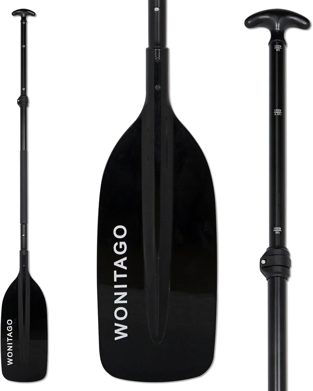 WONITAGO Aluminum Canoe Paddle with Plastic Blade