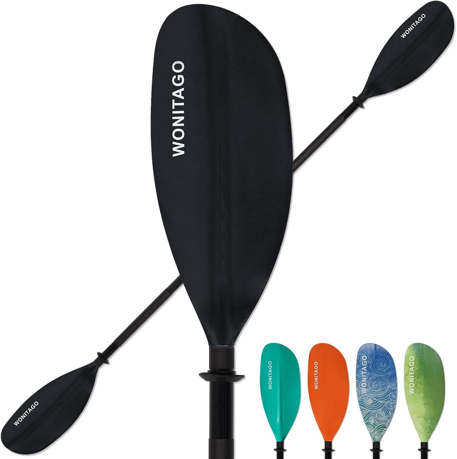 WONITAGO Kayak Paddle with Alloy Shaft and PP Blade