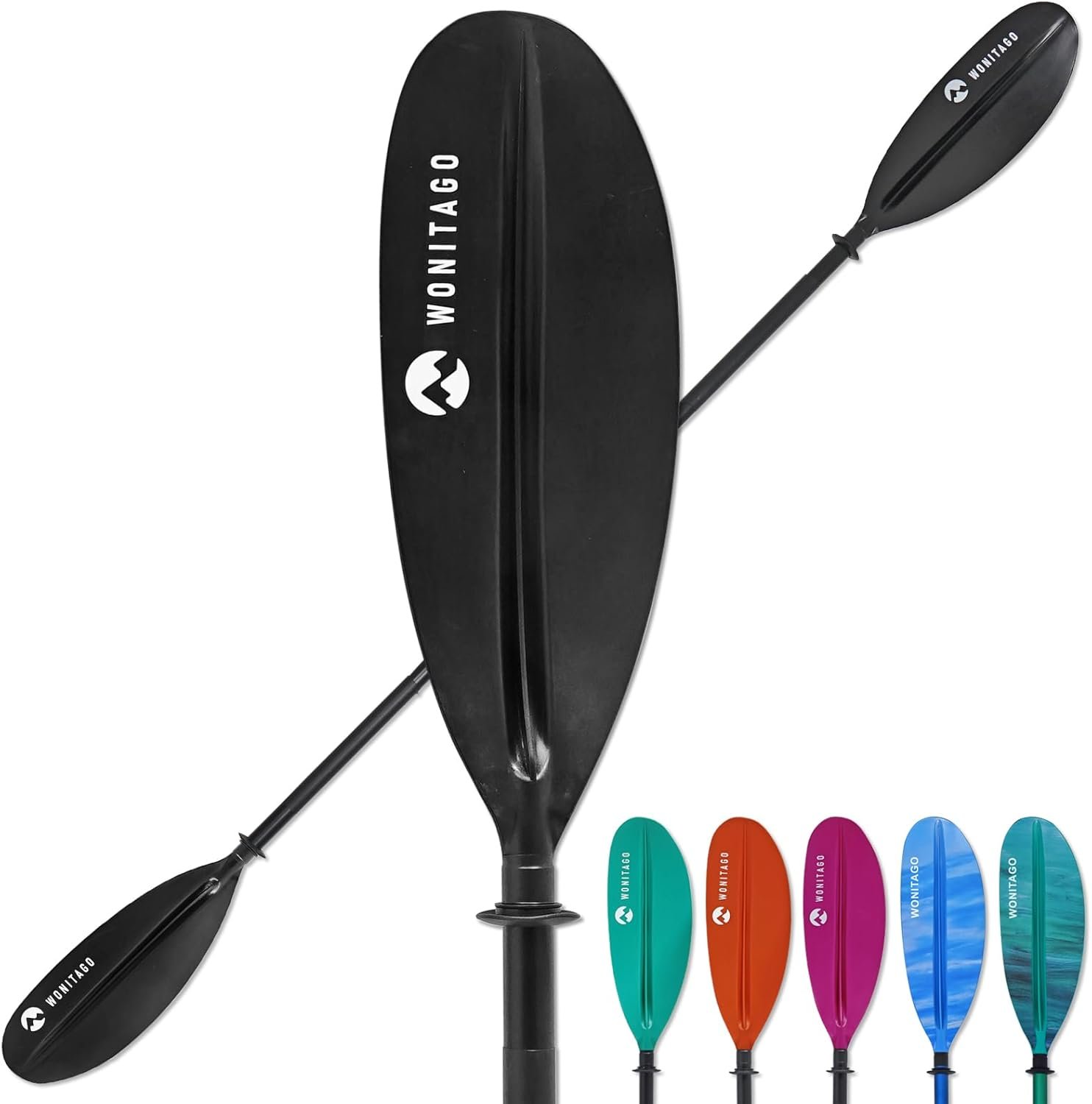 WONITAGO Kayak Paddle with Aluminum Shaft and Reinforced PP Blade