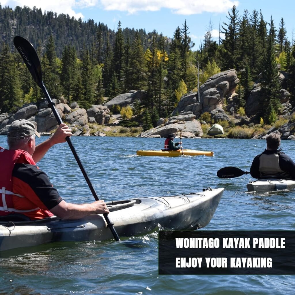 WONITAGO adjustable kayaking oars for beginners and casual paddlers