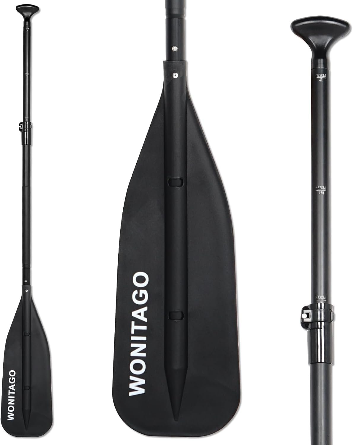 WONITAGO Aluminum Canoe Paddle with PP Blade