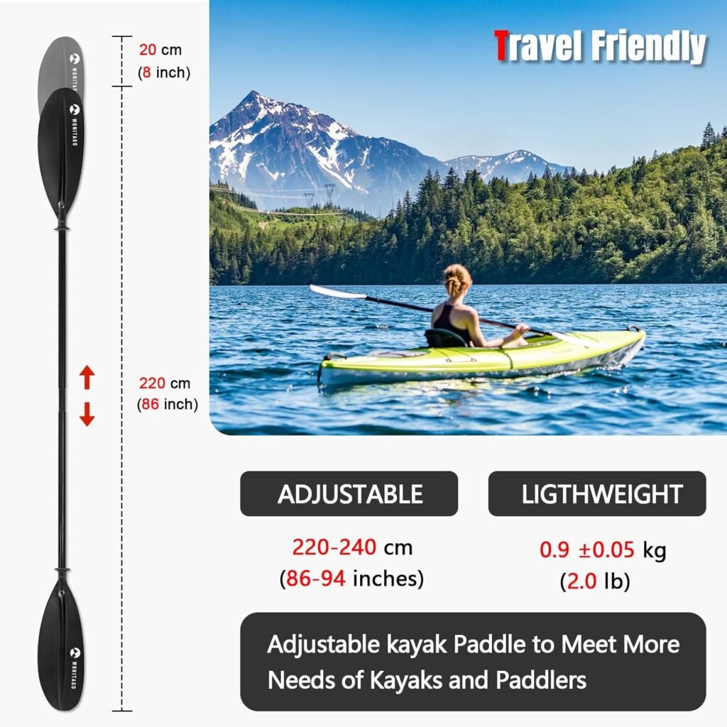 WONITAGO Kayak Paddle adjustable