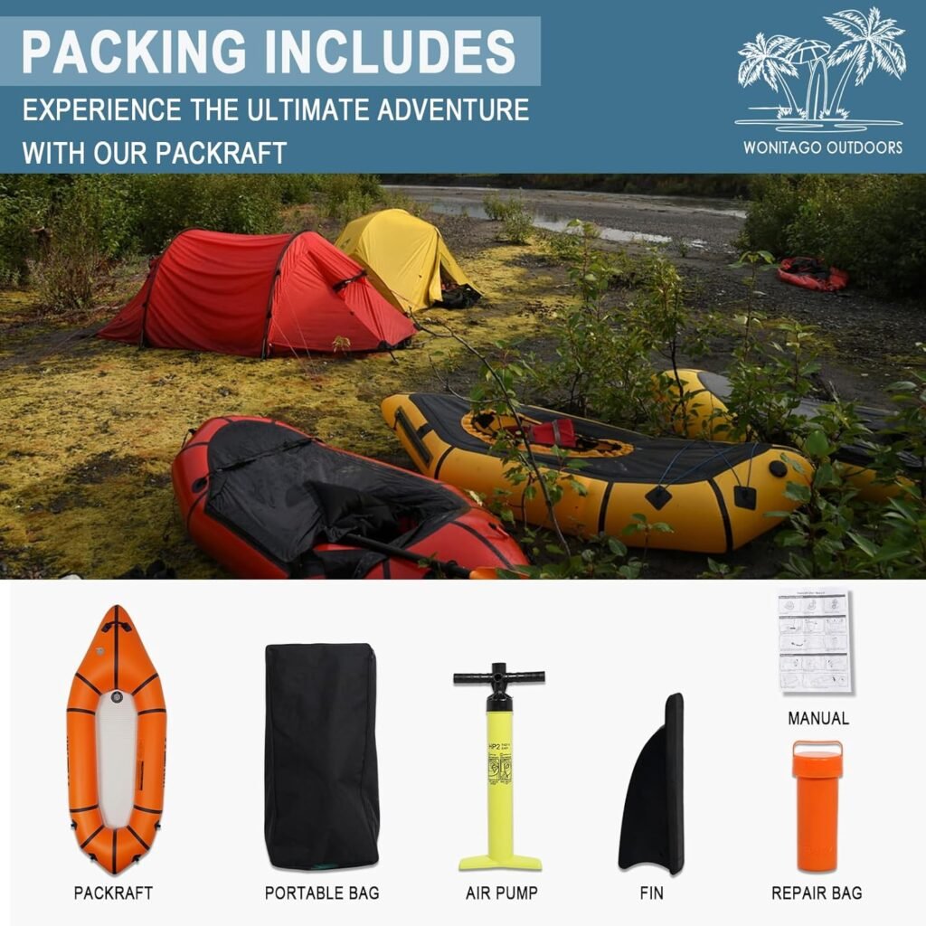 WONITAGO portable packraft for lakes, calm rivers and outdoor trips