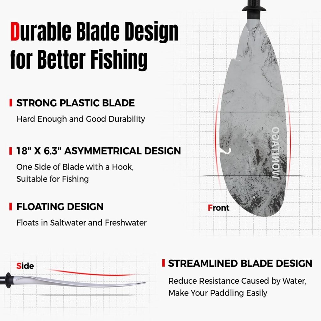 WONITAGO Angler Kayak Paddle for fishing