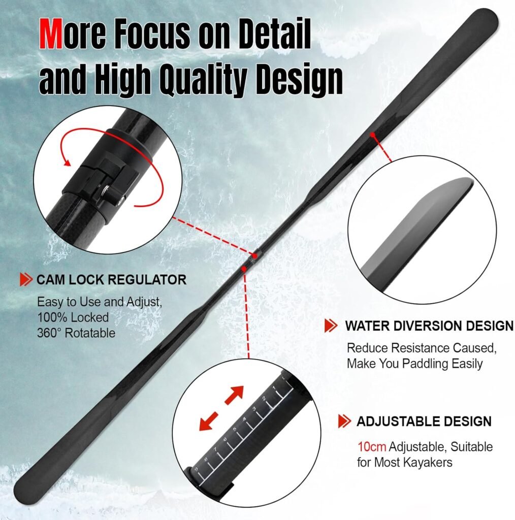 WONITAGO adjustable Full Carbon Fiber Greenland Paddle