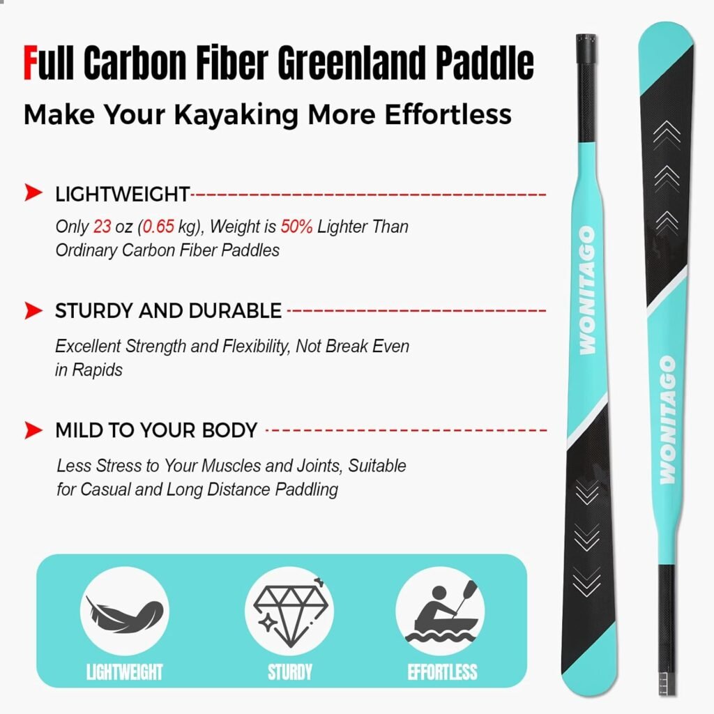 WONITAGO Greenland Paddle lightweight carbon fiber
