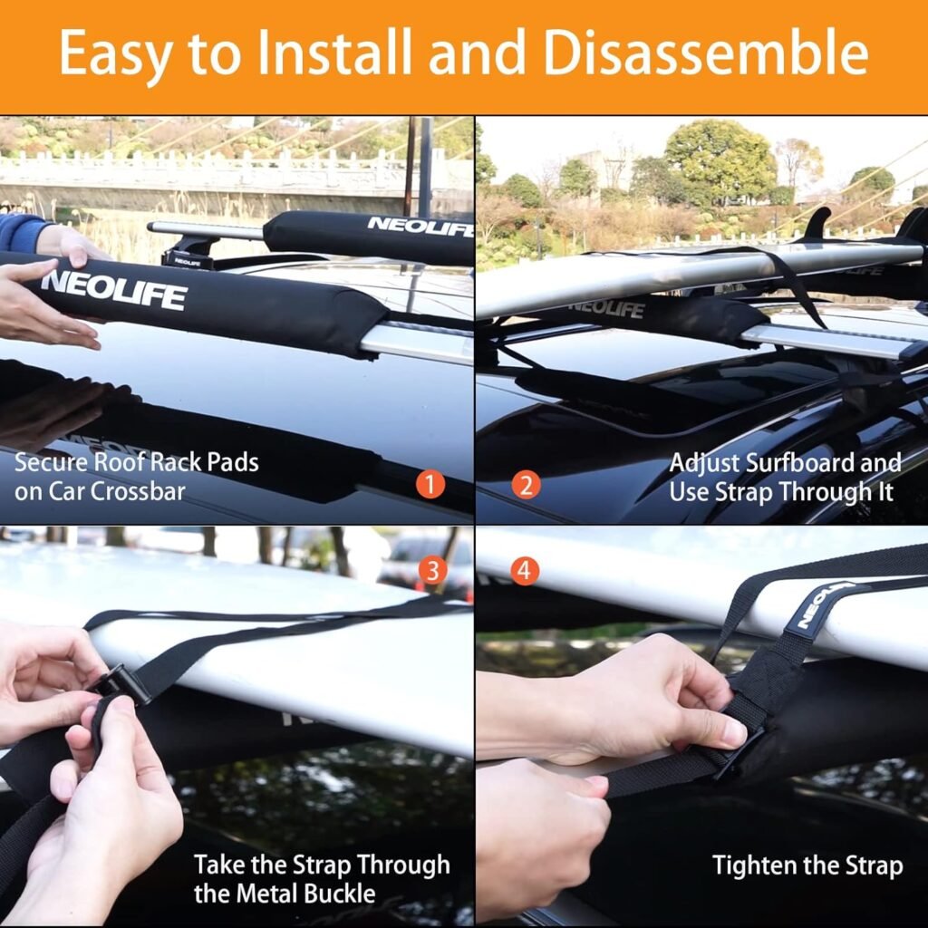 WONITAGO Soft Roof Rack Pads installation